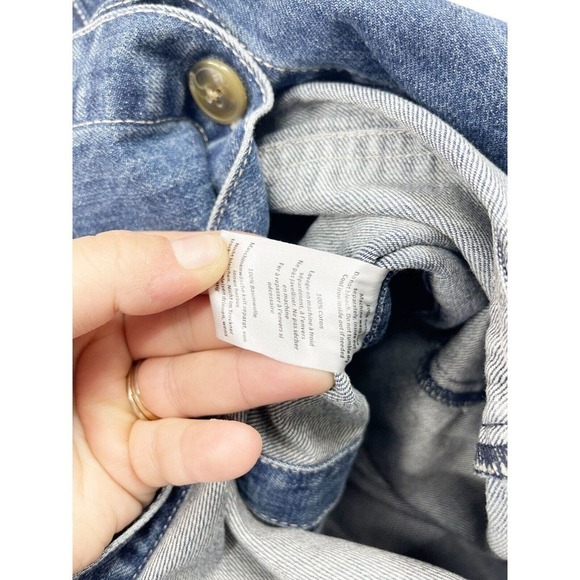 Rachel Antonoff Womens Barbie Apron Denim Dress Button Front Knee Length Size 8 - Picture 7 of 9